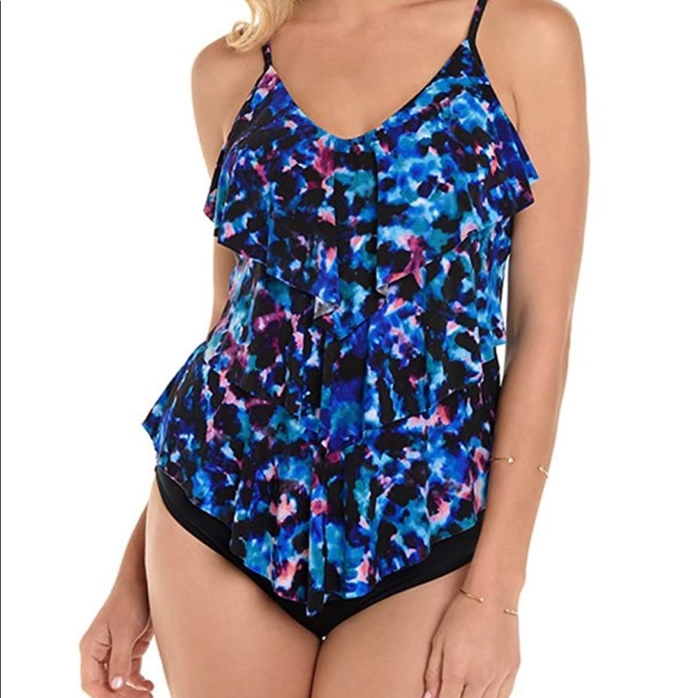 MagicSuit Ultraviolet Rita Tiered Tankini Top